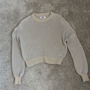 BB Dakota Women's Cream Crew Neck Sweater